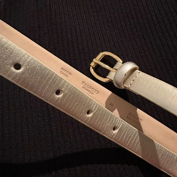 Talbots Slim Genuine Leather Belt - Picture 3 of 5